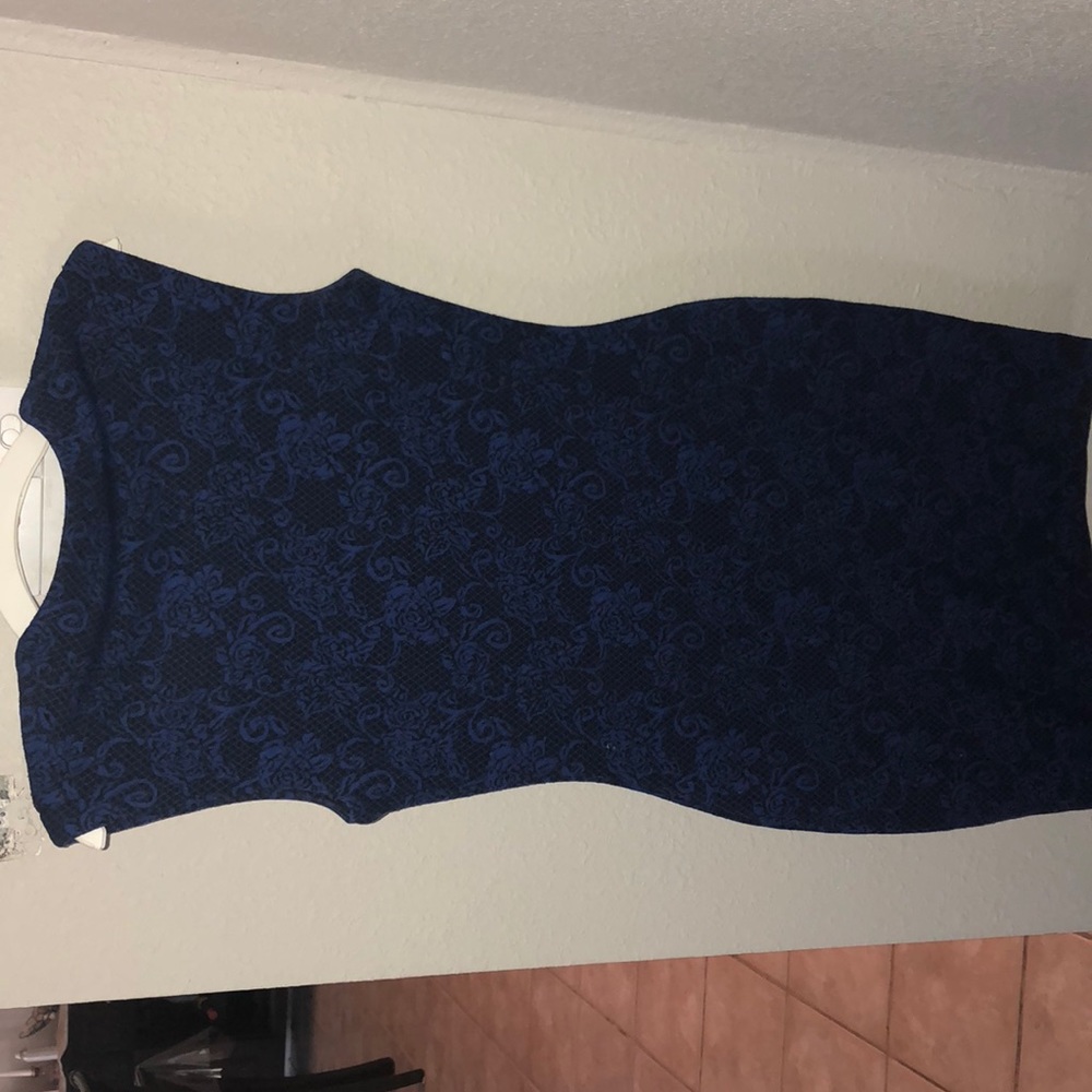 Black and blue dress